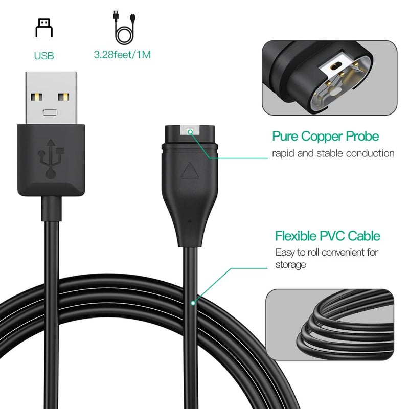 AWINNER Compatible for Garmin Watch Charger Cable (2 Pack) - Image 5